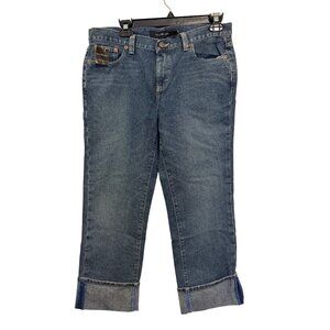 Calvin Klein Womens Cuffed Denim Jeans Size 10 Made In Mexico New With Tags